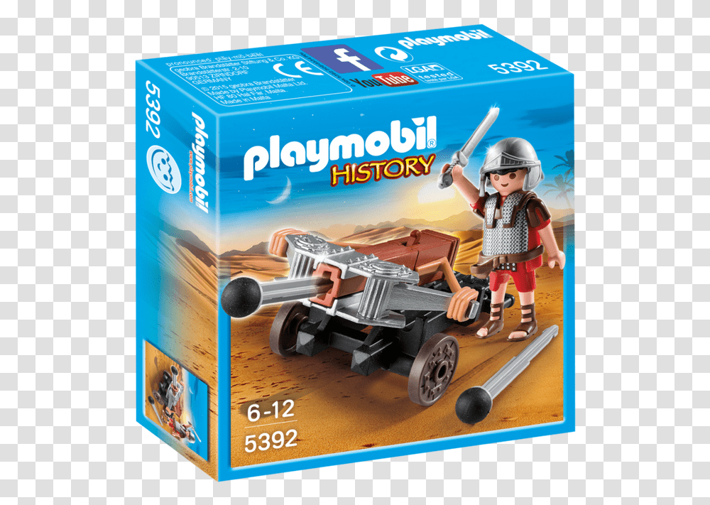 Playmobil Legionary With Ballista, Person, Skateboard, Vehicle Transparent Png