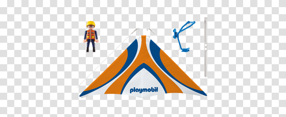 Playmobil Outdoor Action Orange Hang Glider, Person, Human, Camping, Tent Transparent Png