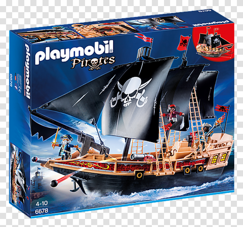 Playmobil Pirates, Boat, Vehicle, Transportation, Watercraft Transparent Png