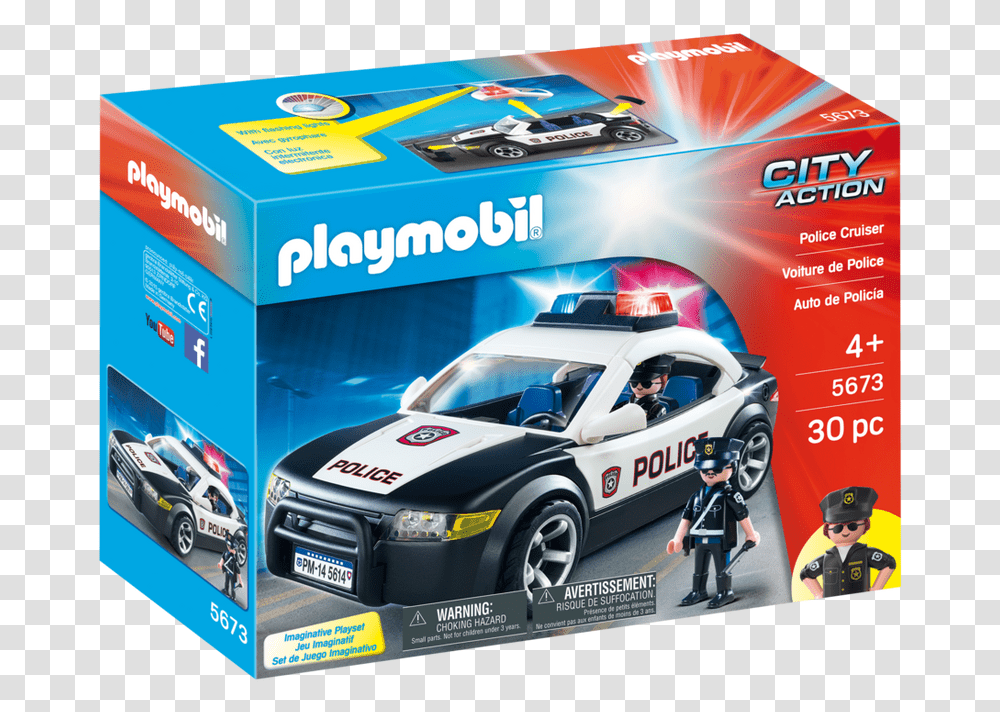 Playmobil Police Car, Vehicle, Transportation, Automobile, Person Transparent Png