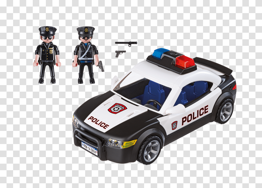 Playmobil Police Cruiser Patrol Car Playmobil Police Car 5673, Vehicle, Transportation, Automobile, Person Transparent Png