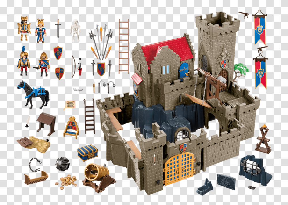 Playmobil Royal Lion Knight's Castle, Toy, Building, Architecture, Fort Transparent Png