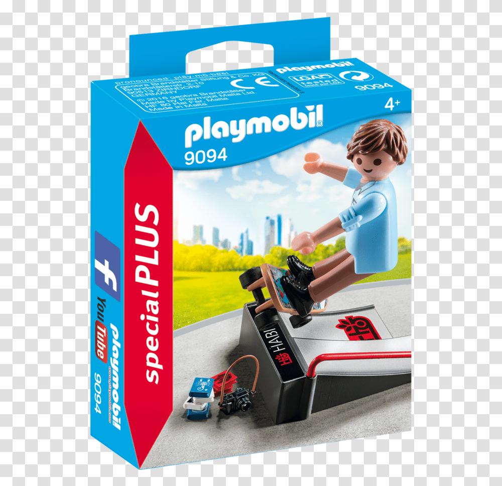Playmobil Skateboarder Download Playmobil, Person, Transportation, Vehicle, Car Transparent Png