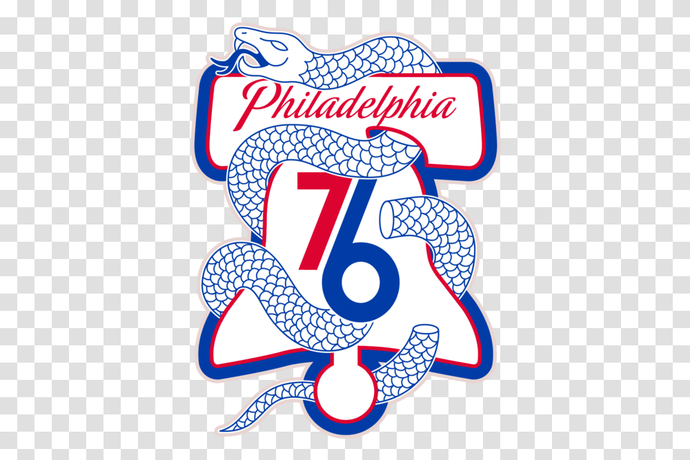 Playoff Logo New Sixers Logo Snake, Number, Label Transparent Png