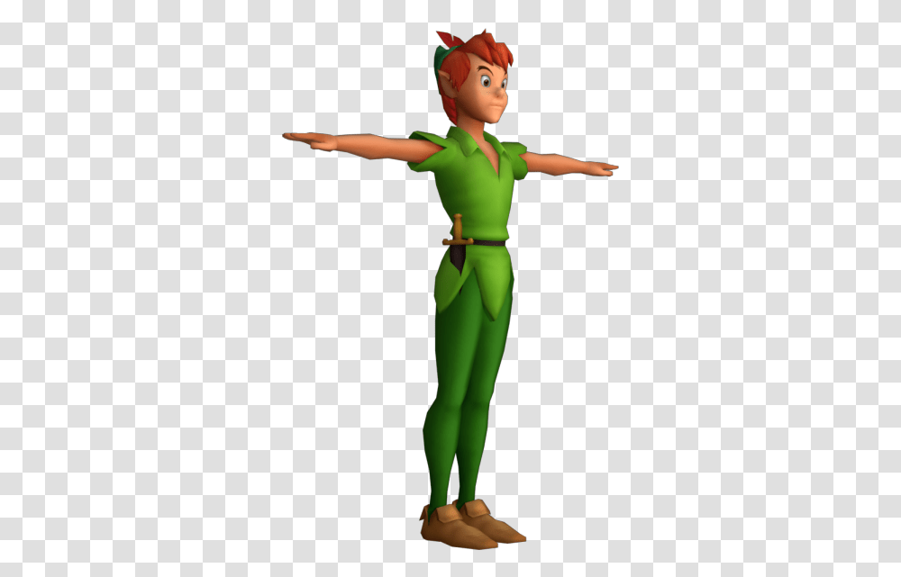 Playstation 2 Kingdom Hearts Peter Pan The Models Resource Fictional Character, Elf, Person, Face, Costume Transparent Png
