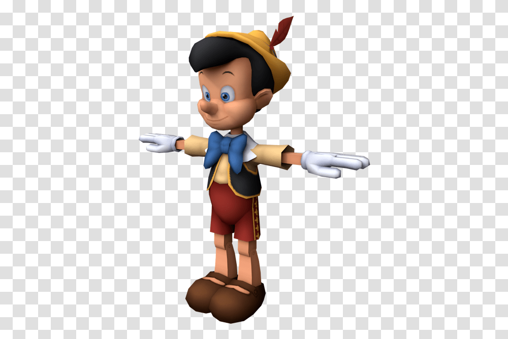 Playstation 2 Kingdom Hearts Pinocchio The Models Resource Pinocchio Kingdom Hearts Model, Figurine, Doll, Toy, Person Transparent Png