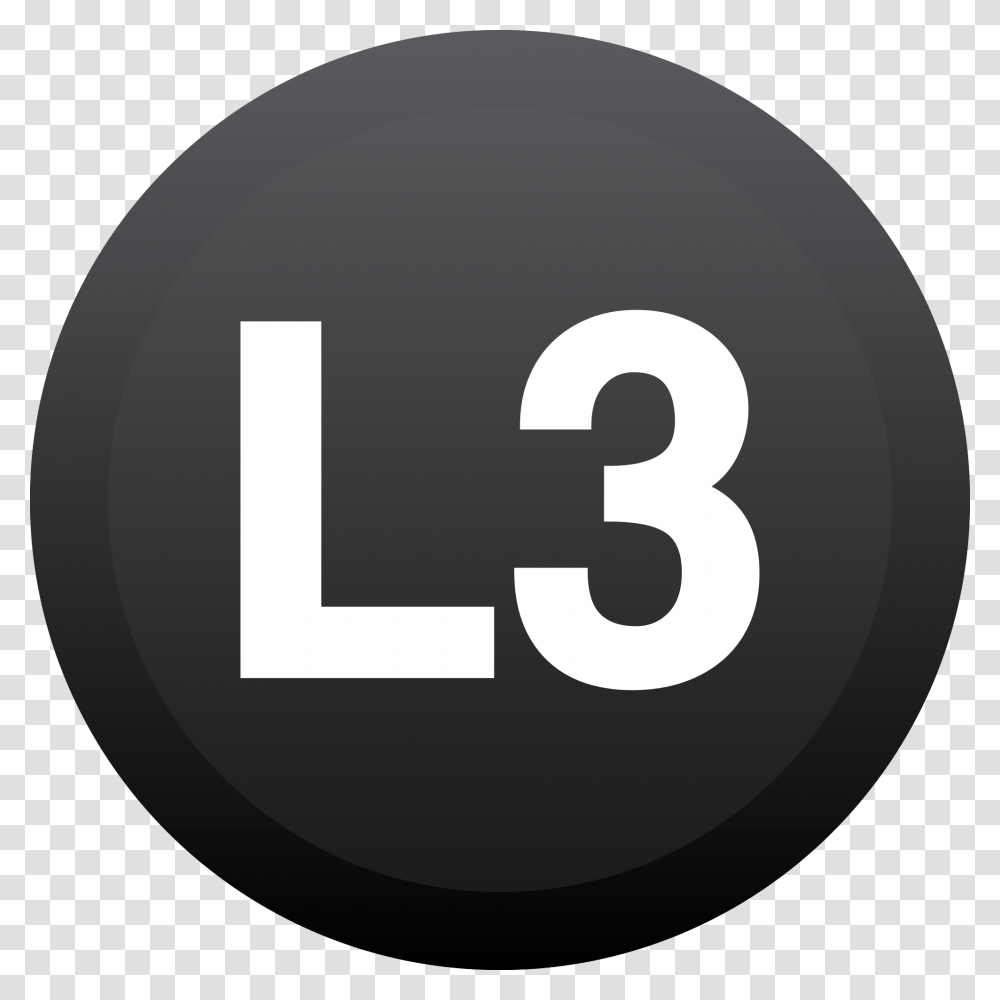 Playstation Button L3 Ps4 L3 Button Icon, Number Transparent Png