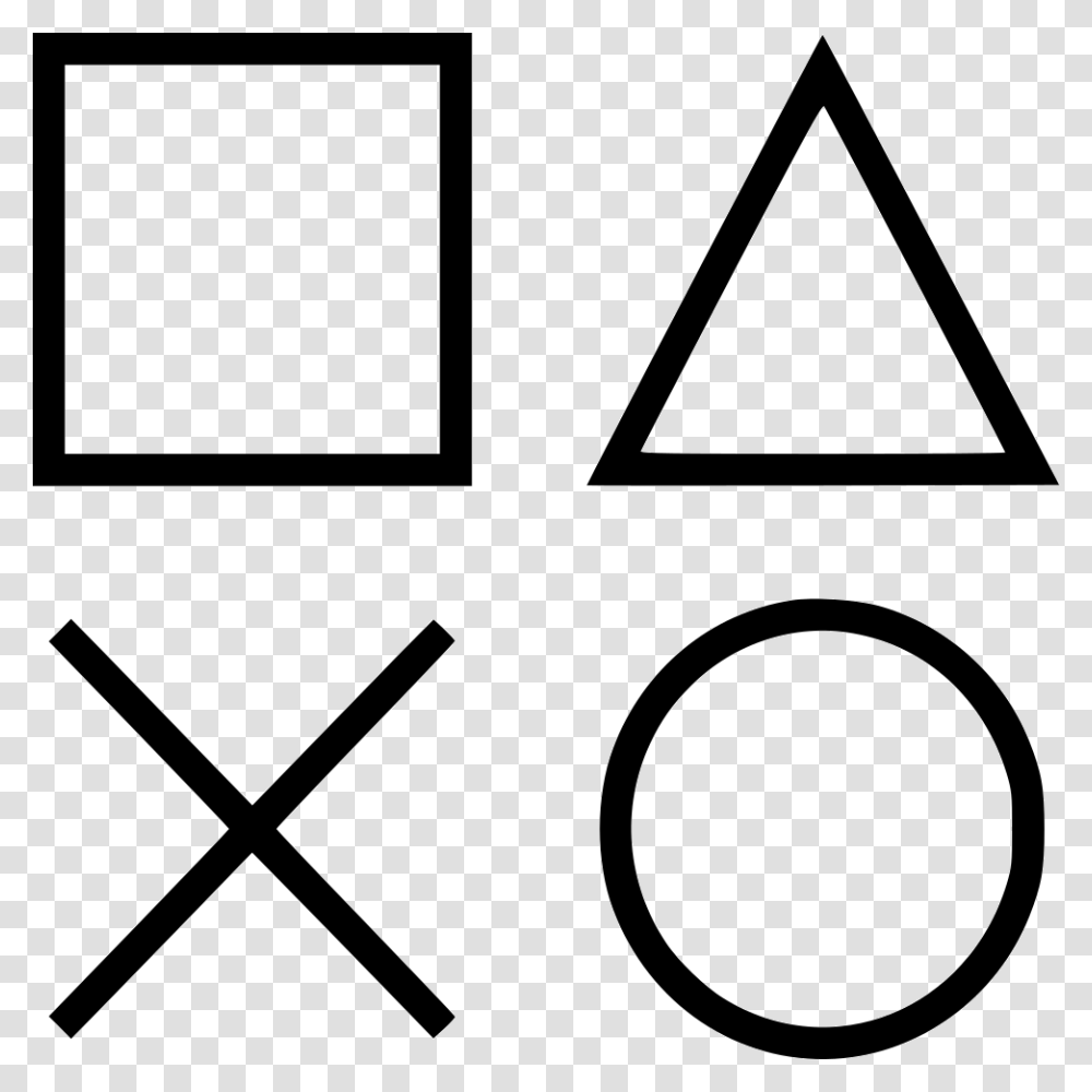 Playstation Buttons Play Video Gaming Icon Free Download, Triangle, Number Transparent Png