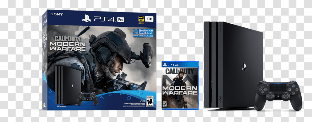 Playstation Console Games Ps4 Pro Call Of Duty Modern Warfare, Person, Human, Helmet, Clothing Transparent Png