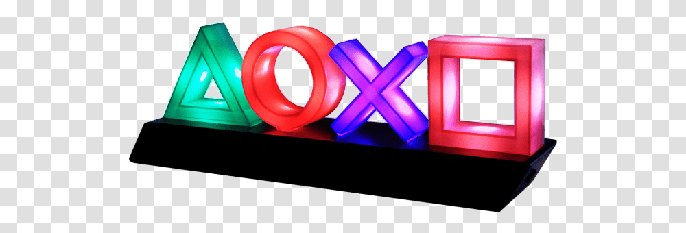 Playstation Icons Light New Paladone Playstation Icons Light, Electronics, Purple, Text, Alphabet Transparent Png