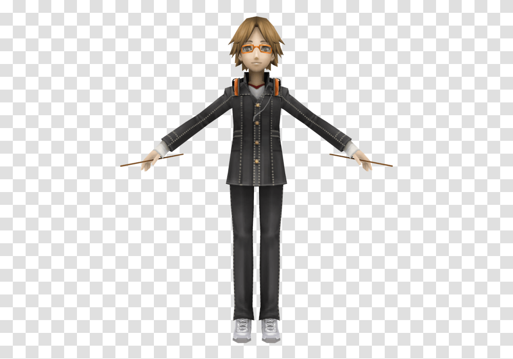 Playstation Vita Persona 4 Golden Yosuke Hanamura The Standing, Clothing, Coat, Toy, Overcoat Transparent Png