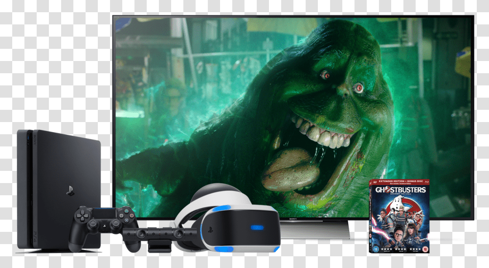 Playstation Vr Download Slimer Ghostbusters 2016, Monitor, Screen, Electronics, LCD Screen Transparent Png