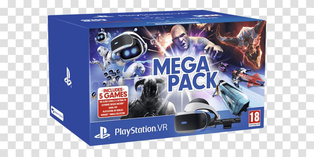 Playstation Vr Headset Mega Pack Incs 5 Games Vr Bundle Mega Pack, Poster, Advertisement, Toy, Flyer Transparent Png