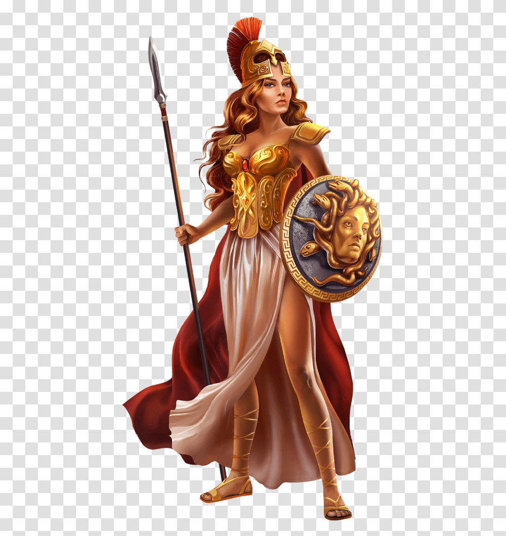Playtech Athena Goddess Of Wisdom, Costume, Person, Human, Weapon Transparent Png