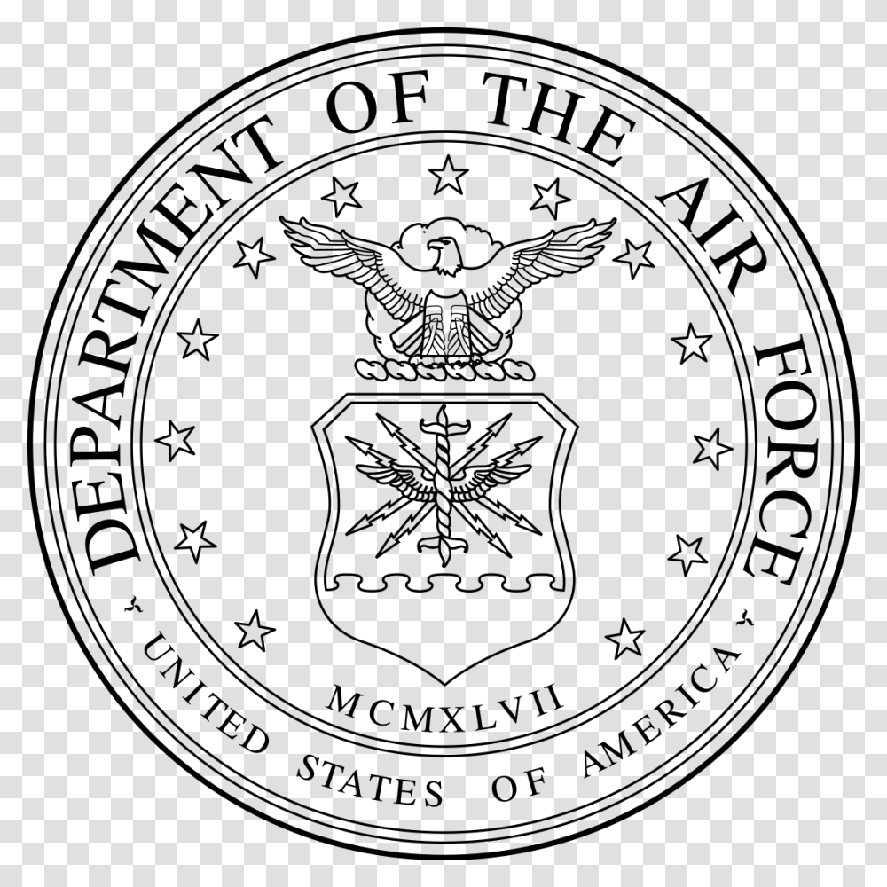 Plaza Clipart Us Air Force Logo Black And White, Nature, Outdoors, Astronomy, Outer Space Transparent Png