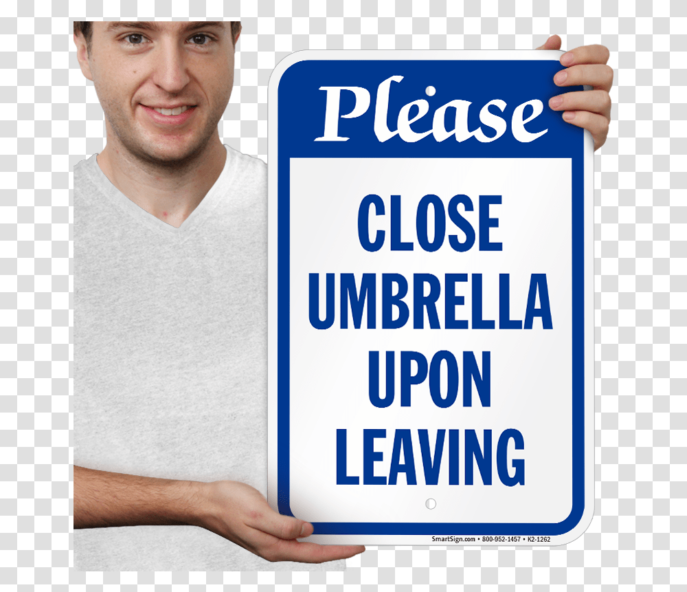 Please Close Umbrella Sign, Person, Id Cards, Document Transparent Png