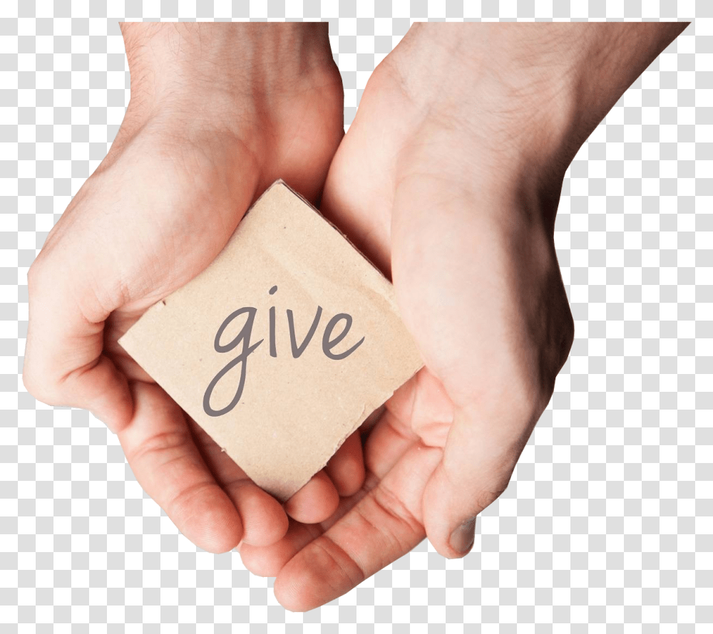 Please Give To The Lincoln Community Center, Person, Human, Hand Transparent Png