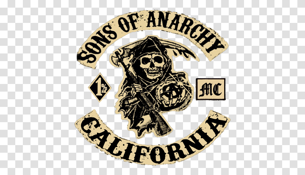 Please Make This Emblem Sons Of Anarchy 1 Sons Of Anarchy Gta Logo, Person, Human, Symbol, Pirate Transparent Png