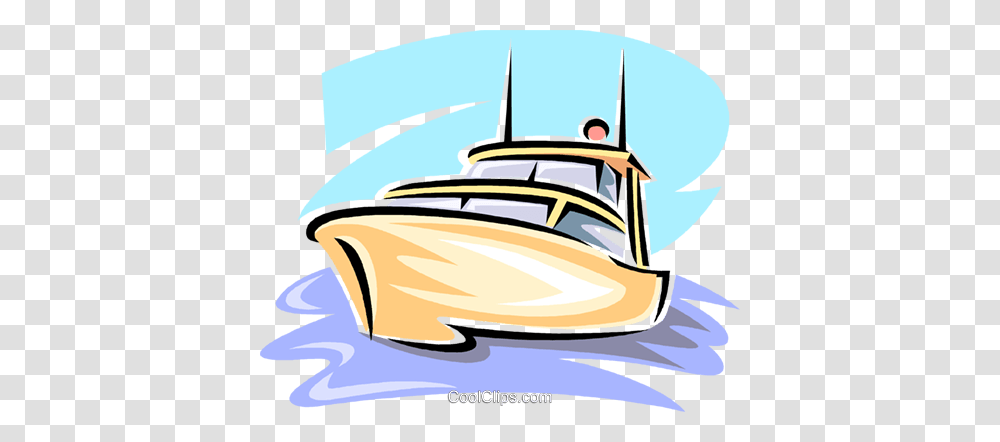 Pleasure Boat Royalty Free Vector Clip Art Illustration, Yacht, Vehicle, Transportation, Helmet Transparent Png