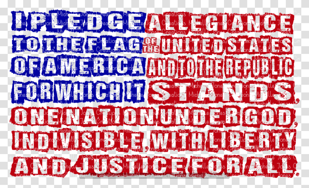 Pledge Of Allegiance Sublimation, Word, Alphabet Transparent Png