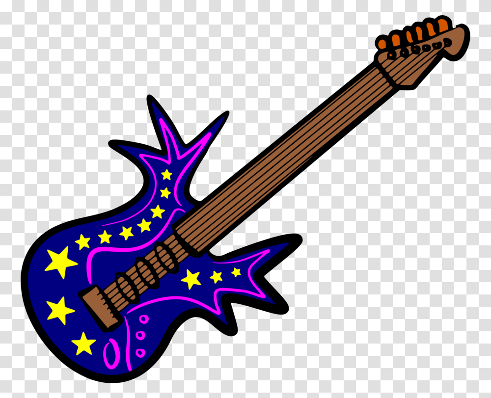 Plucked String Instruments Musical Instruments Drawing With Colour, Guitar, Leisure Activities, Electric Guitar, Bass Guitar Transparent Png