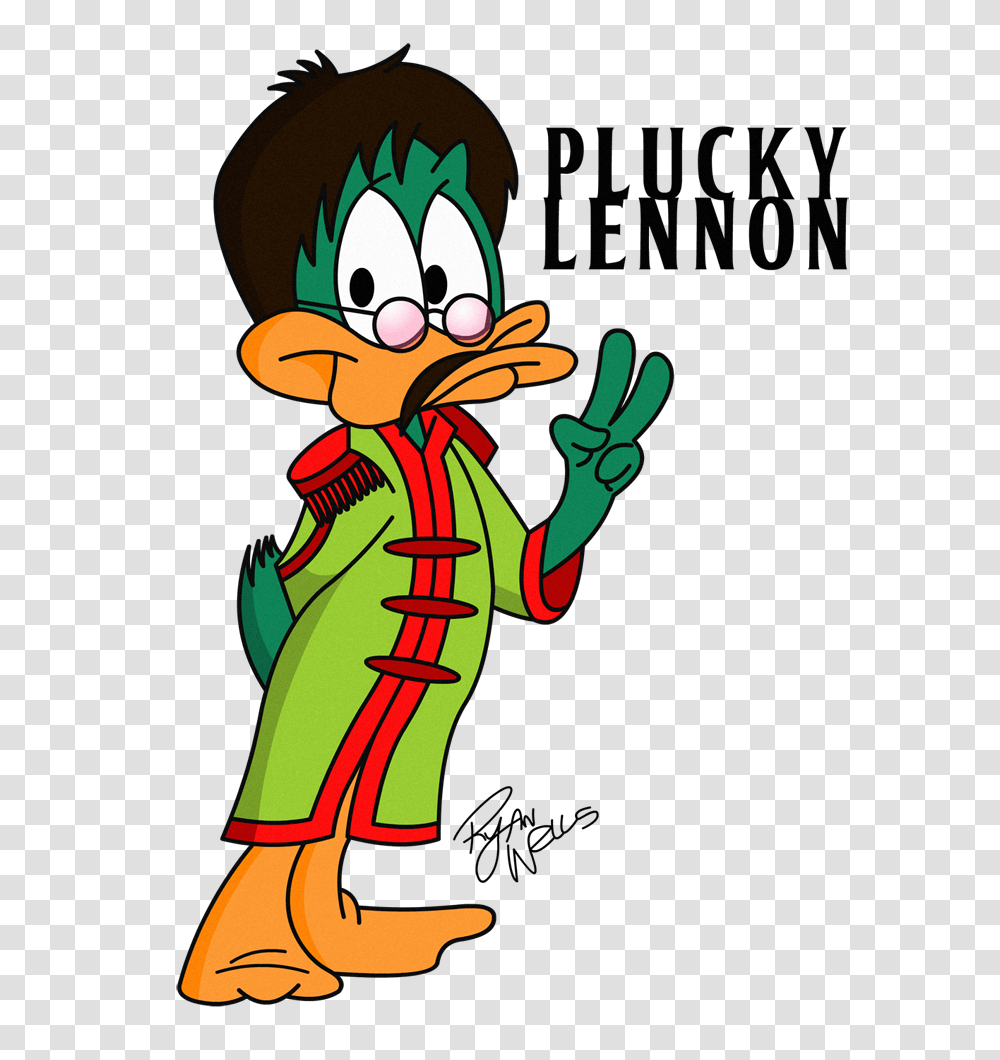 Plucky Duck John Lennon, Poster, Advertisement, Performer Transparent Png