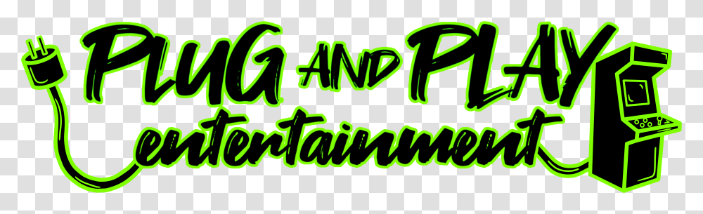 Plug And Play Entertainment, Green, Handwriting, Light Transparent Png