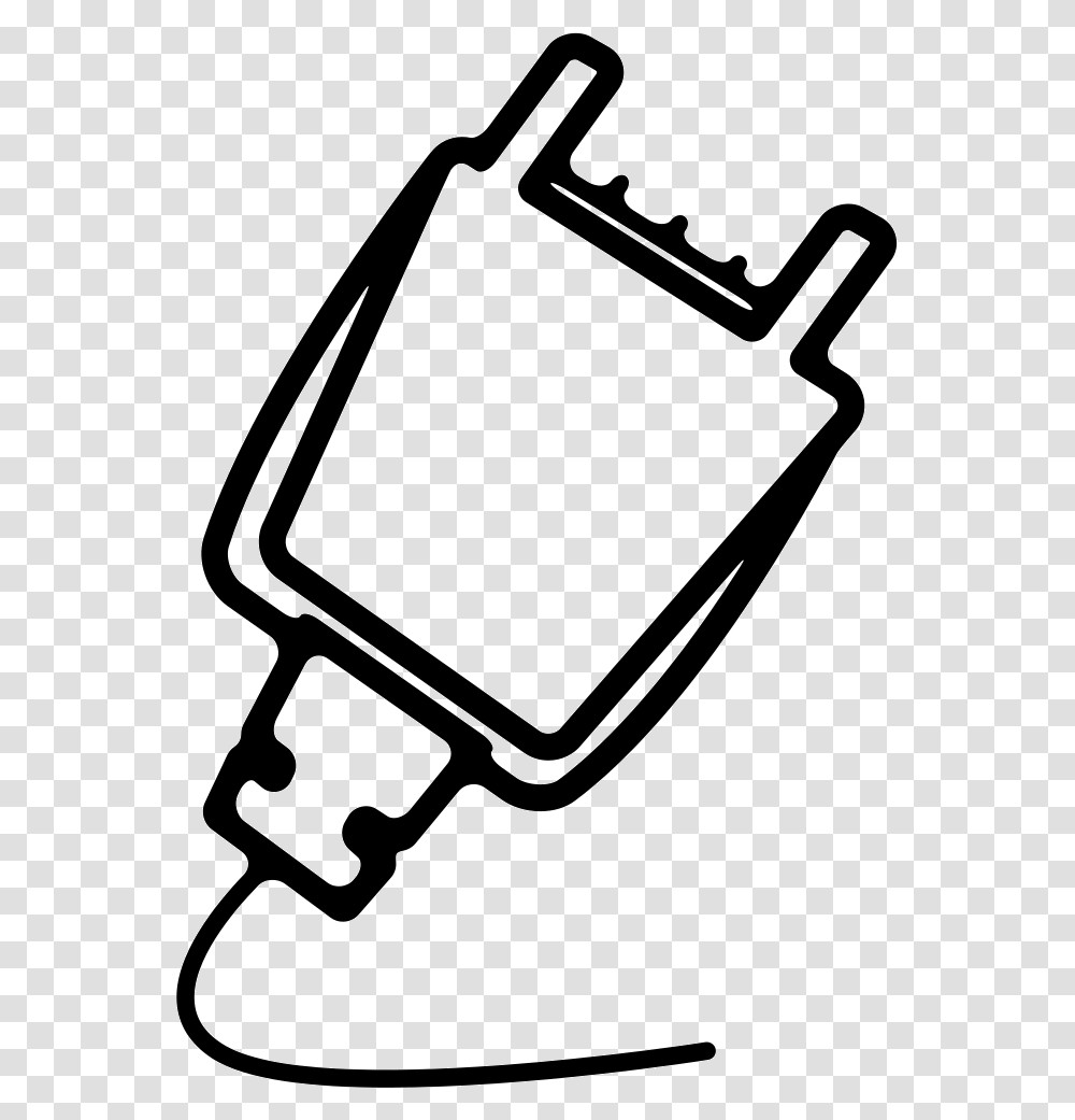 Plug Outline, Adapter, Cowbell Transparent Png