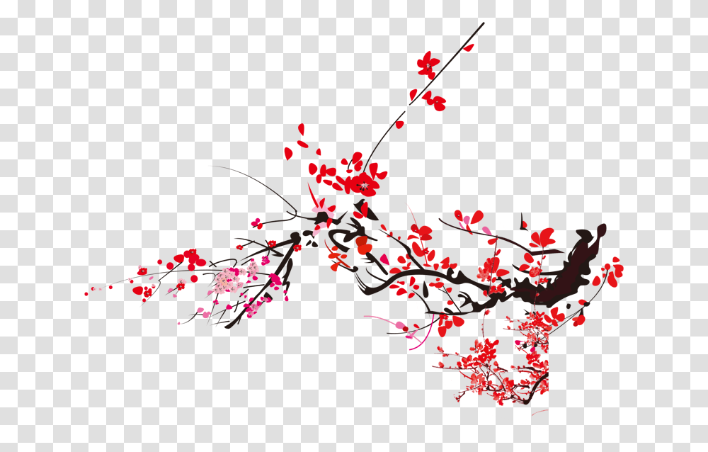 Plum Blossom No Background, Pattern, Floral Design Transparent Png