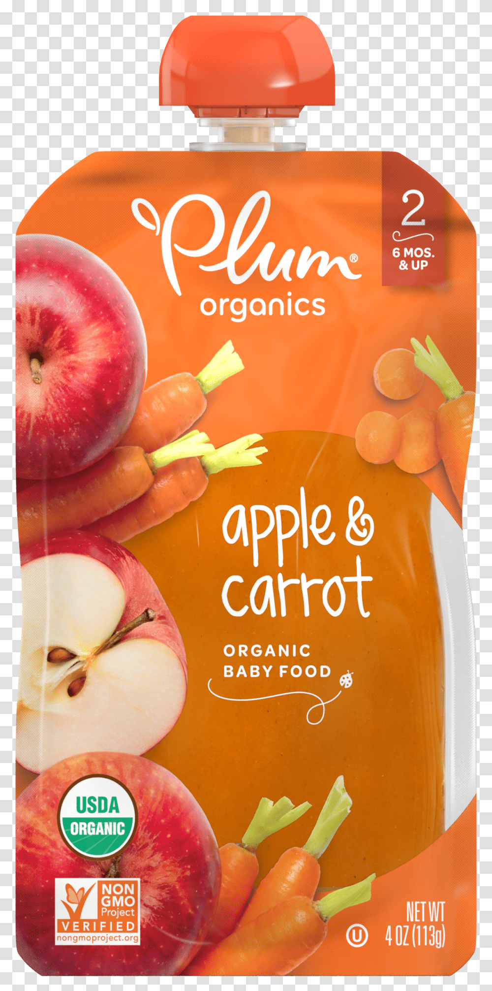 Plum Organics Apple Carrot, Plant, Fruit, Food, Poster Transparent Png