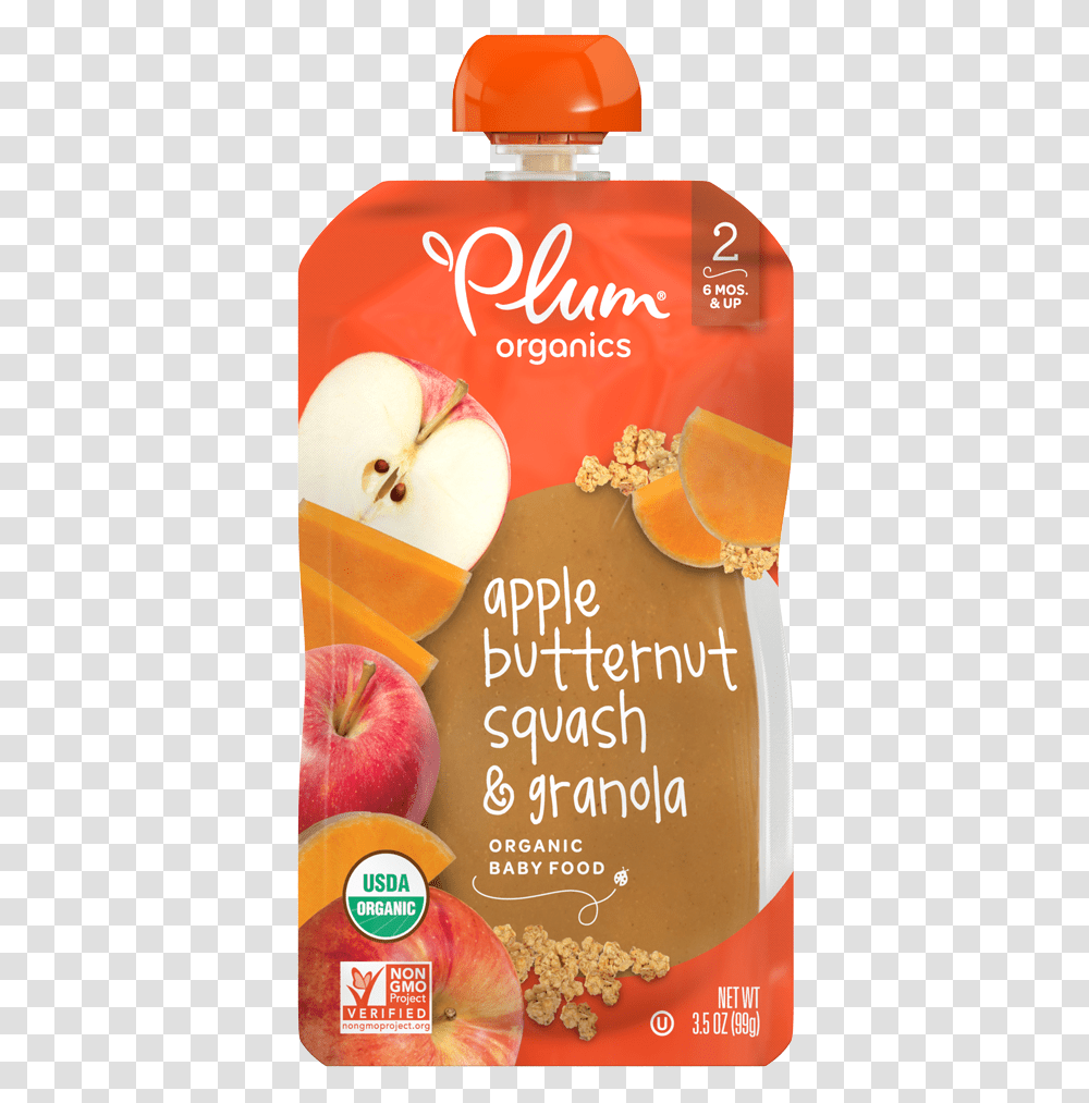 Plum Organics Baby Food, Apple, Fruit, Plant, Peel Transparent Png