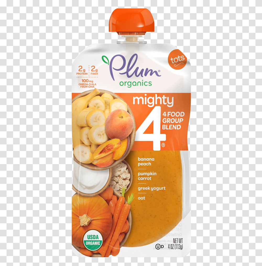 Plum Organics Baby Food, Plant, Fruit, Peach, Apple Transparent Png