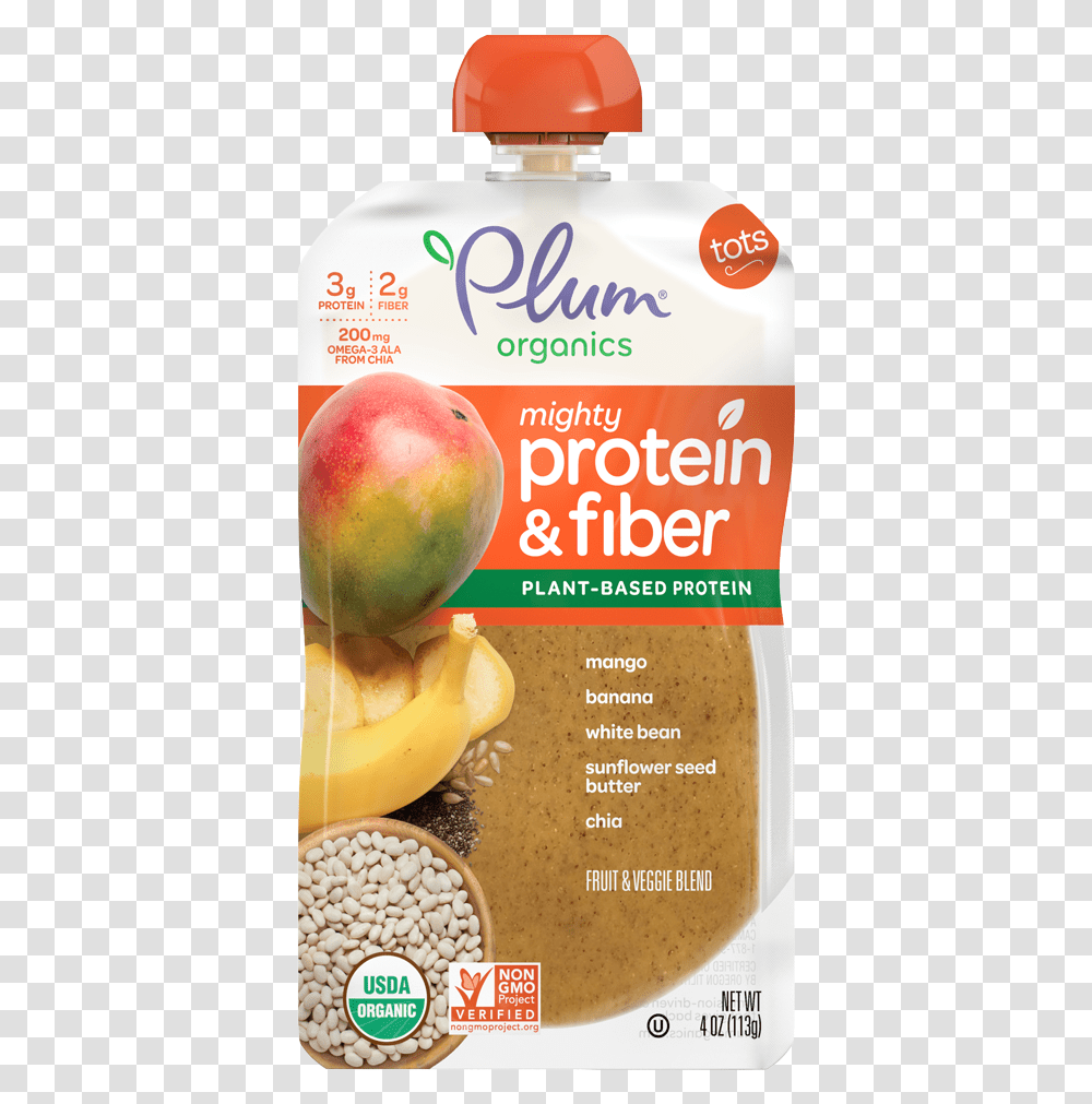 Plum Organics Fiber And Protein, Apple, Fruit, Plant, Food Transparent Png