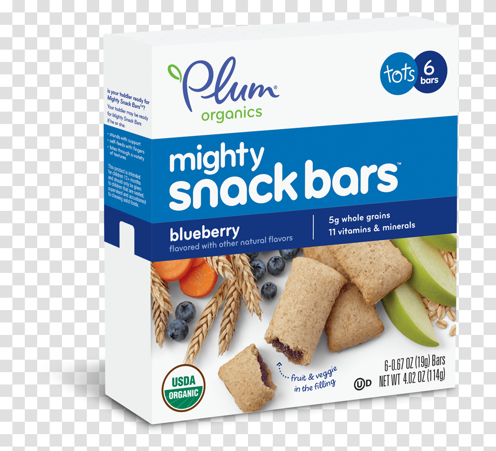 Plum Organics Mighty Snack Bars, Bread, Food, Cracker, Flyer Transparent Png