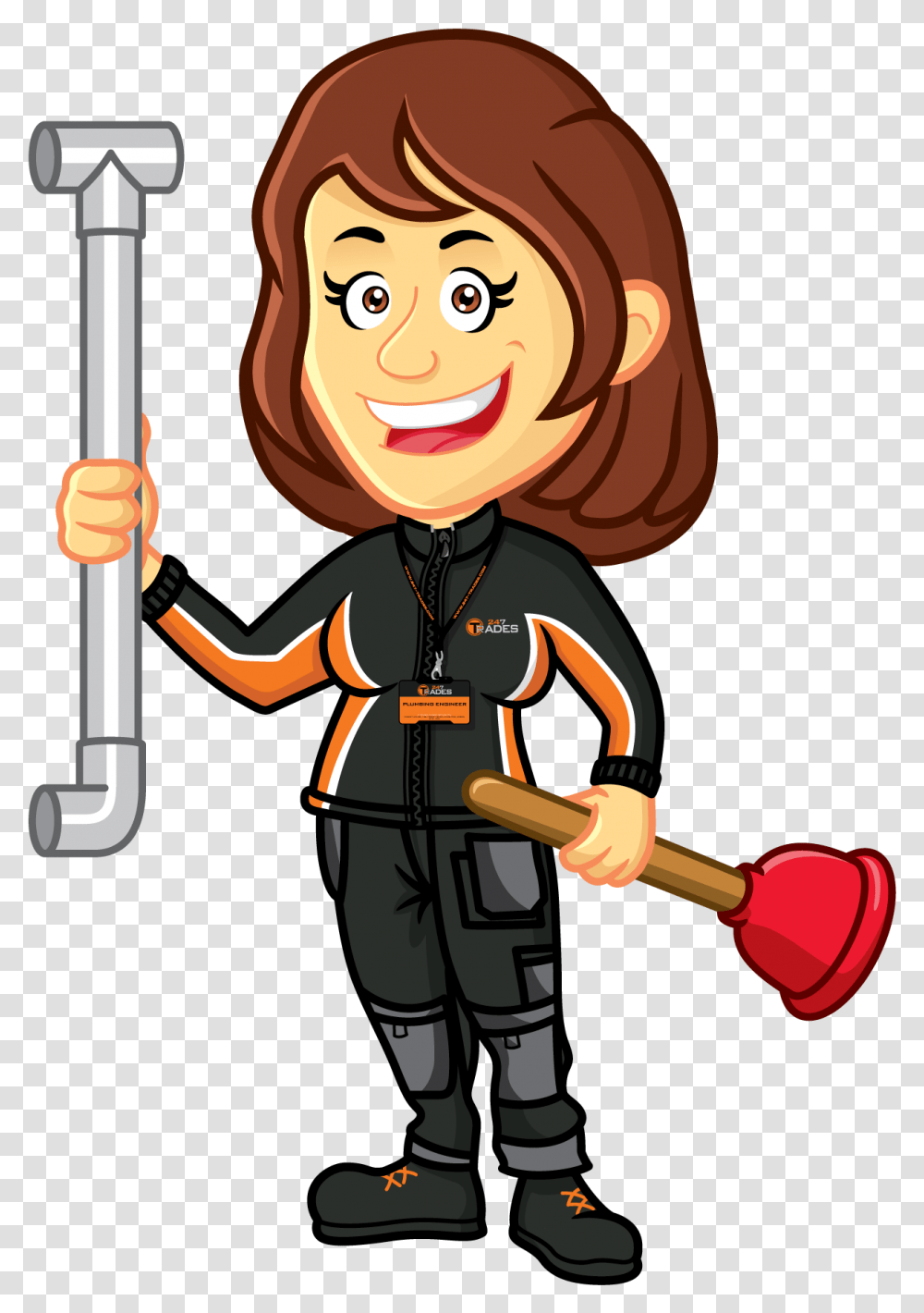Plumber Clipart Plumbers Clipart, Person, Human, Girl, Female Transparent Png