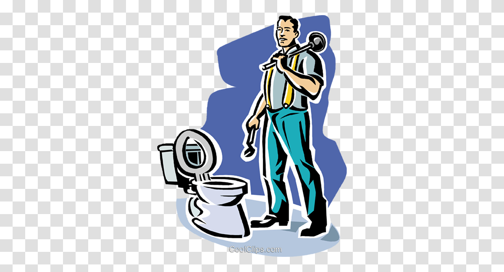 Plumber Royalty Free Vector Clip Art Illustration, Person, Poster, Advertisement, Leisure Activities Transparent Png