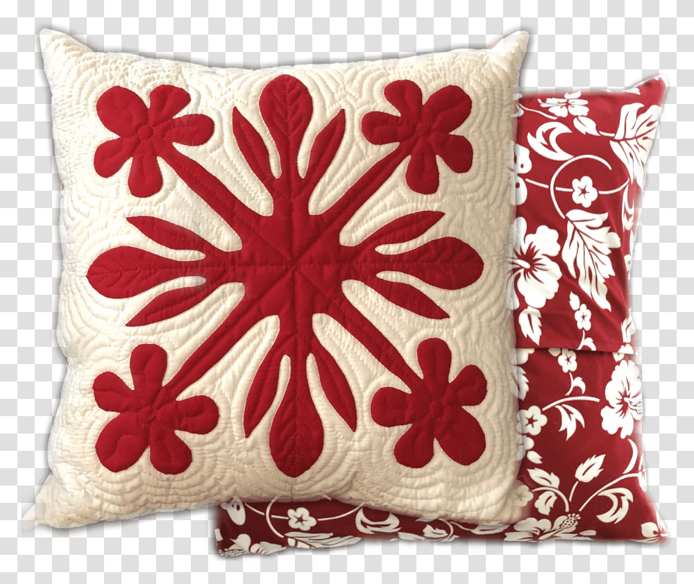Plumeria Love Hawaiian Pillow Kit For Hand Applique Decorative, Cushion, Rug, Pattern Transparent Png