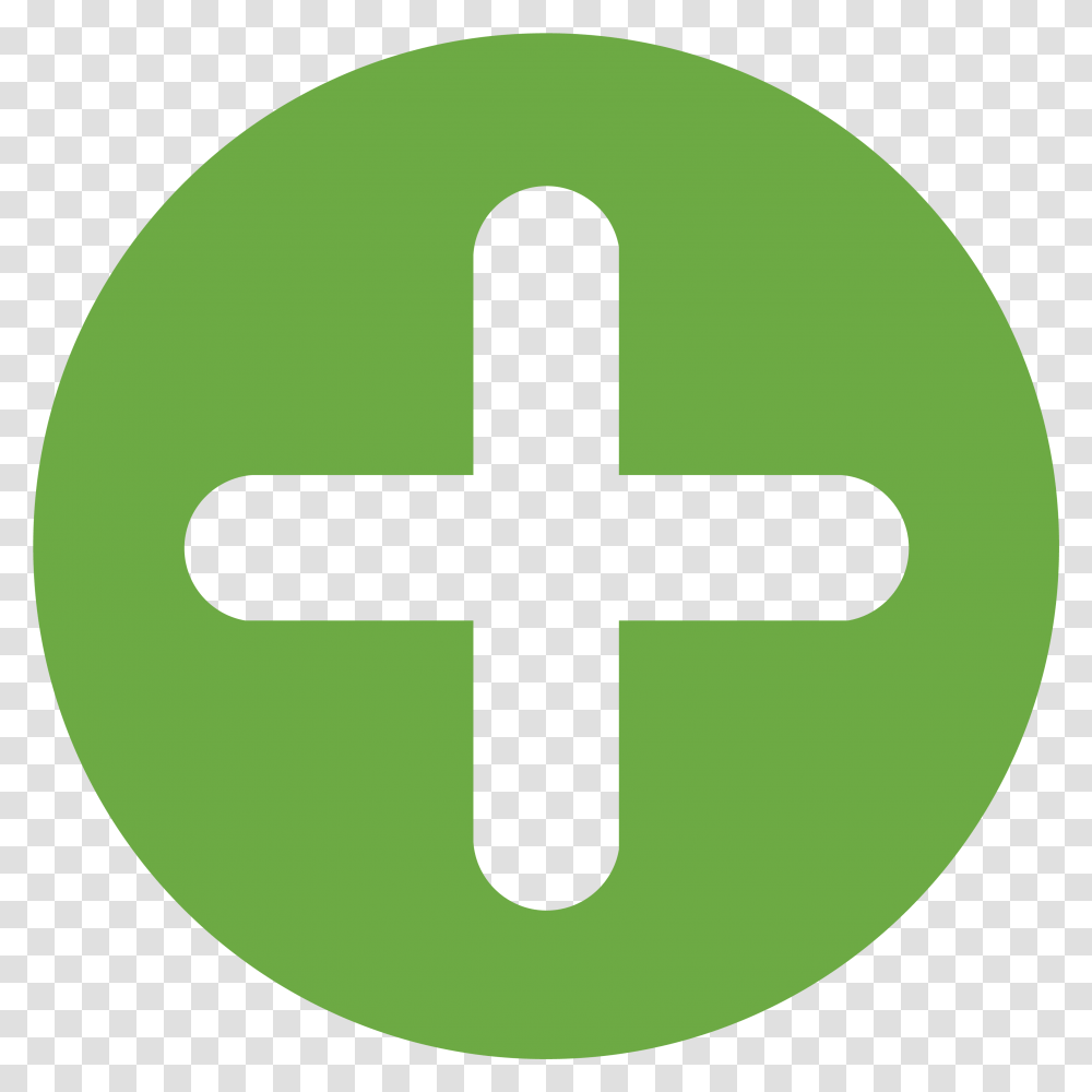 Plus Button Green Download Plus Button Green, Cross, First Aid, Face Transparent Png