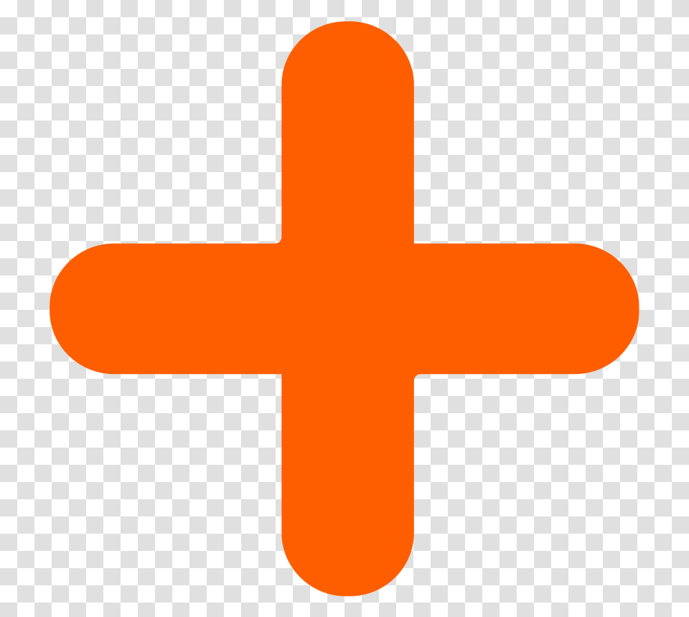 Plus Icon Orange Clipart Symbol, Logo, Trademark, First Aid, Red Cross Transparent Png
