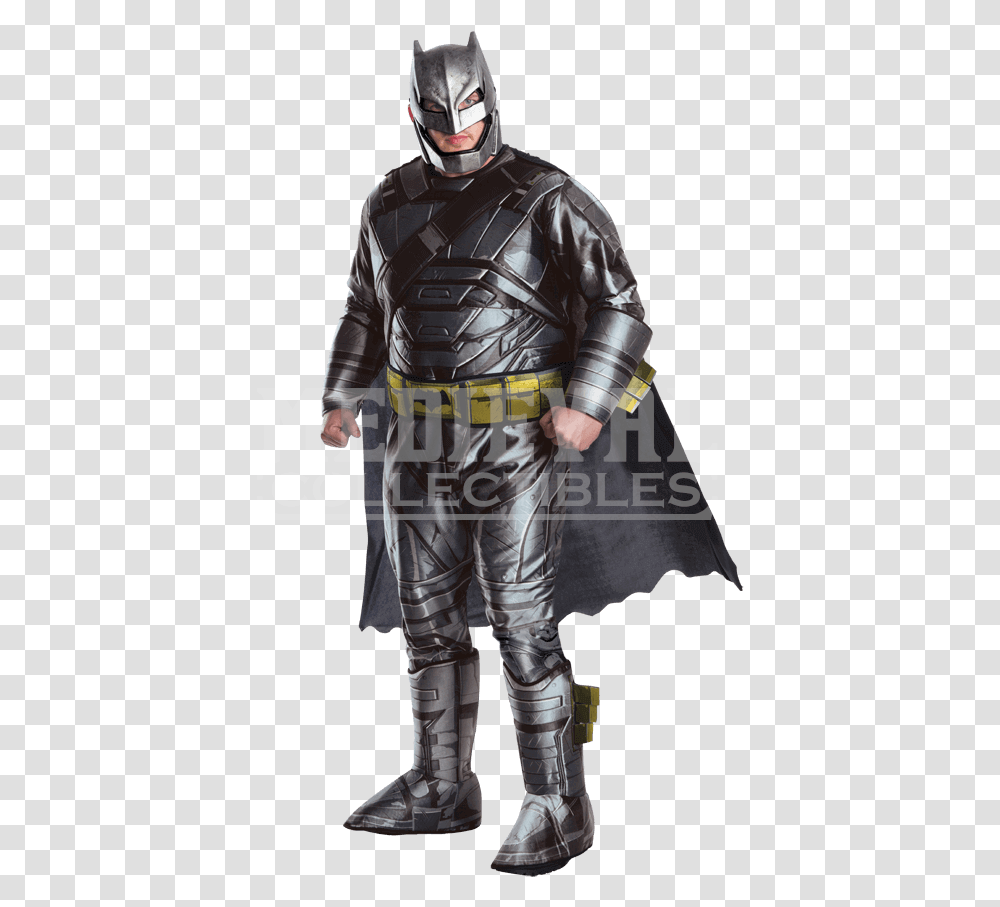 Plus Size Deluxe Armoured Batman Costume Batman Costumes, Person, Human, Helmet Transparent Png