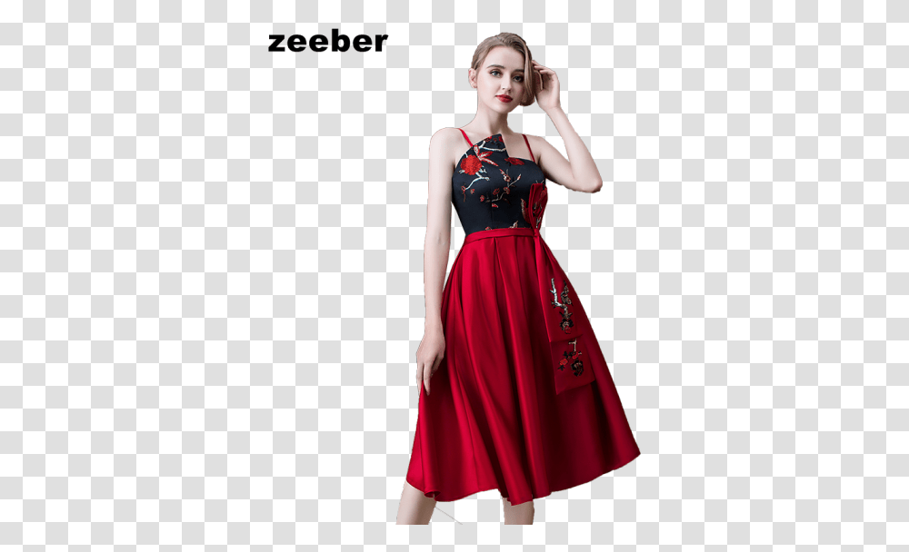 Plus Size Red Bridesmaid Mother Of The Bride Dresses Cocktail Dress, Apparel, Female, Person Transparent Png
