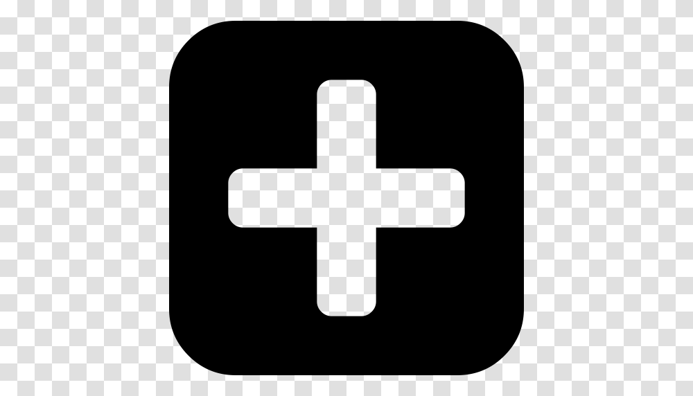 Plus Symbol In A Rounded Black Square Rounded Square Icon, Gray, World Of Warcraft Transparent Png