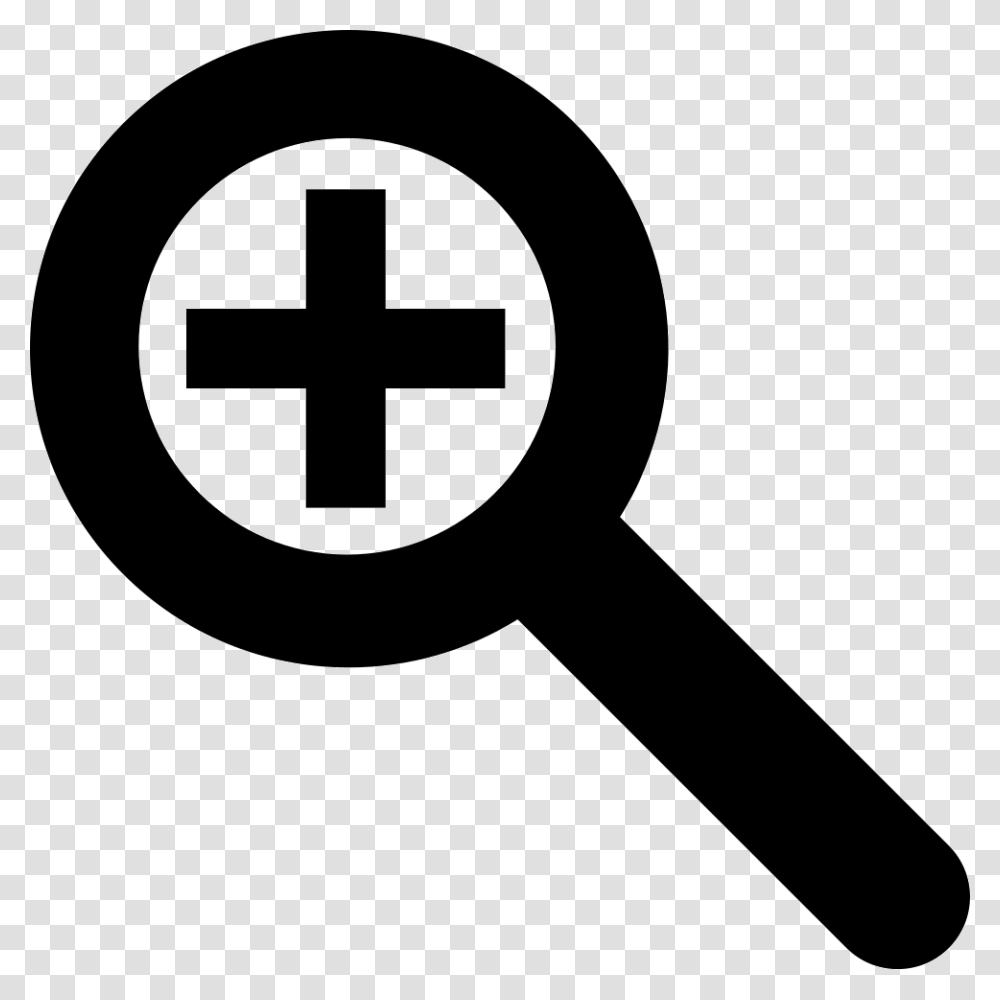Plus Zoom Symbol Comments Magnifier Plus Icon, Hammer, Tool, Magnifying Transparent Png