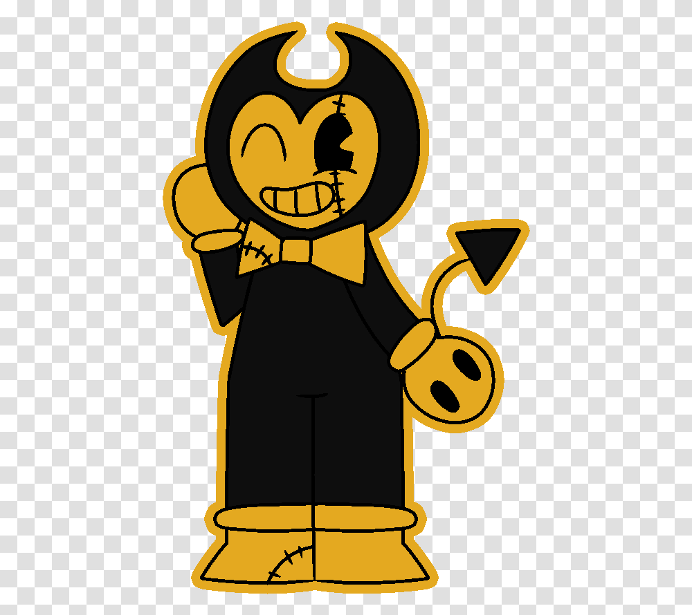 Plush Bendy By Blockshapedcat Fictional Character, Hand, Symbol, Magician, Performer Transparent Png