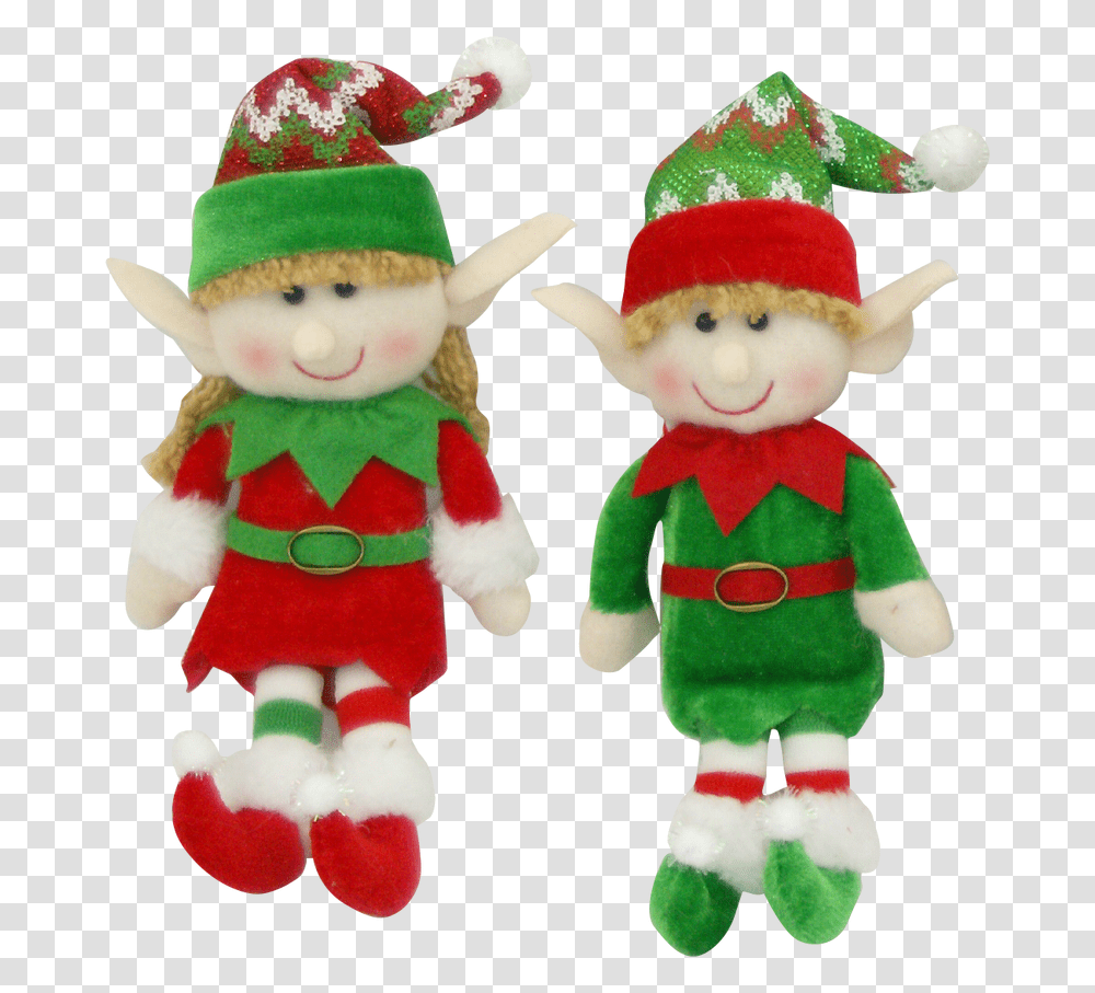 Plush Elf Ornaments Christmas Elf, Doll, Toy, Person, Human Transparent Png