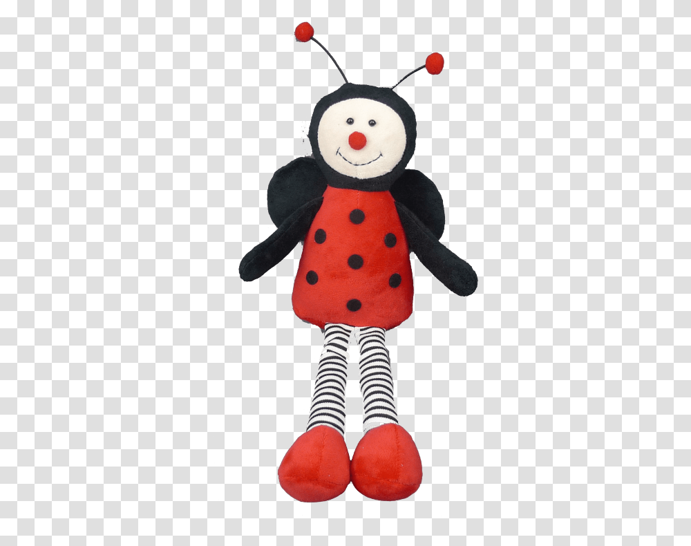 Plush Long Legs Ladybug Happy, Toy, Doll, Snowman, Winter Transparent Png