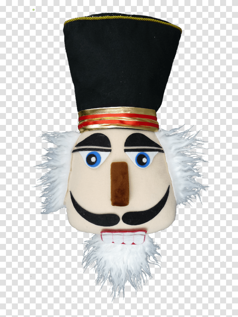 Plush Nutcracker Head Costume Hat, Snowman, Winter, Outdoors, Nature Transparent Png