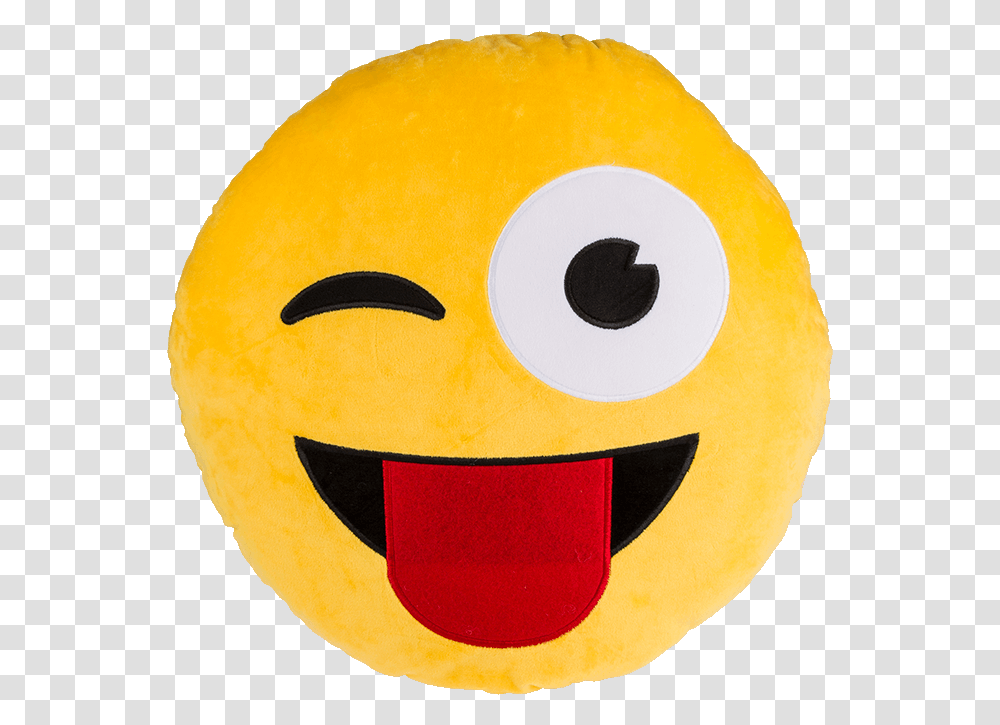 Plush Pillow Emoji And Tongue Vyplznut Jazyk, Pac Man Transparent Png