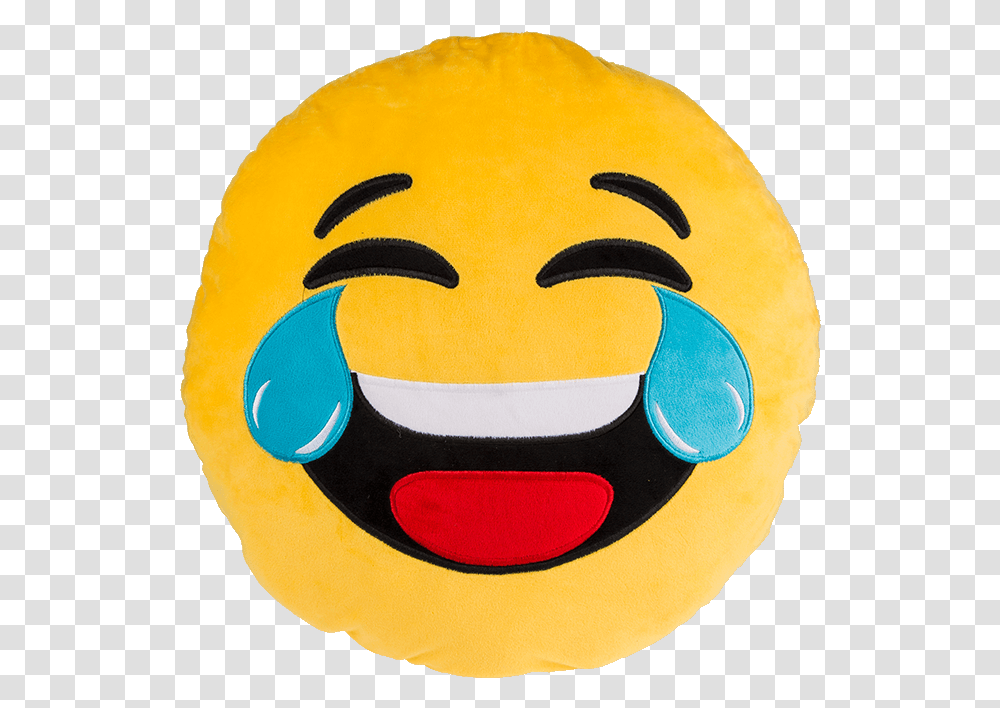 Plush Pillow Emoji Laugh Laughing Emoji Pillow, Pac Man Transparent Png
