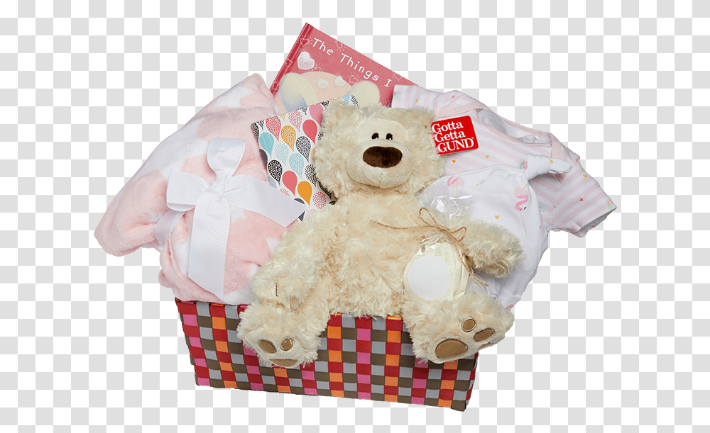 Plush, Teddy Bear, Toy, Diaper, Basket Transparent Png